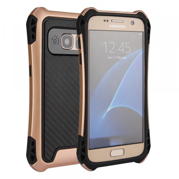 Wholesale Galaxy S7 Tech Armor Hybrid Case (Champagne Gold)